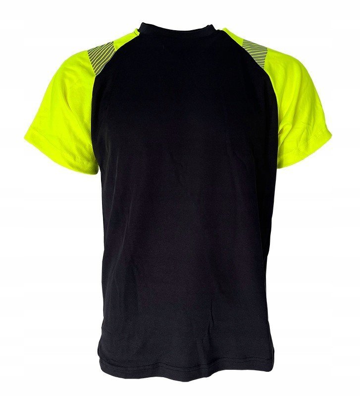 KOSZULKA ROBOCZA MĘSKA ODBLASKOWA T-SHIRT OSTRZEGAWCZY Z PASAMI DROGOWA