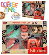 Zabawy w naśladowanie dorosłych - ZABAWKOWY zestaw NACZYNEK przyjęcie CIASTECZKA FILIŻANKI komplet KUCHENNY - miniaturka - grafika 1