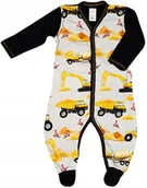 Pajacyki dla niemowląt - PAJAC pajacyk Rozpinany ZDOBIONY Koparki r 62 KLEKLE - miniaturka - grafika 1