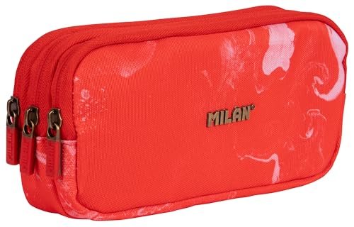 MILAN® Etui na telefon 3 Zamki błyskawiczne Seria lawy, czerwony