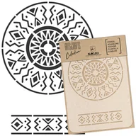 Szablony malarskie - Nakleo szablon malarski wielokrotny // AFRICAN CRAFT MANDALA - A4 (21x30cm) - miniaturka - grafika 1