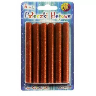 ALIGA Klej do pistoletu czerwony z brokatem JB11-CZ 11mm/6szt. . - Przybory szkolne - miniaturka - grafika 1