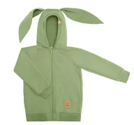 Bluzy i sweterki niemowlęce - Bluza z uszami królika - pistacja - miniaturka - grafika 1