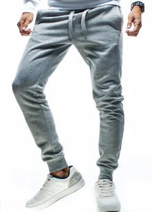 Spodnie męskie dresowe szare Recea - Spodnie męskie - miniaturka - grafika 1