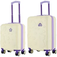 Walizki - Zestaw walizek SEMI LINE T5882-0 44.5/54.5 cm Kremowy - miniaturka - grafika 1