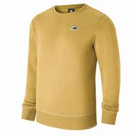 Bluzy sportowe męskie - Bluza New Balance MT23601GHO - żółta - miniaturka - grafika 1