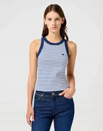 Koszulki i topy damskie - WRANGLER RINGER TANK MAZARINE BLUE 112362567 L - miniaturka - grafika 1
