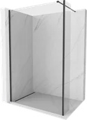 Ścianki i drzwi prysznicowe - Mexen Kioto ścianka prysznicowa Walk-in 90 x 40 cm, transparent, czarna - 800-090-212-70-00-040 - miniaturka - grafika 1
