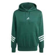 Bluzy męskie - Bluza męska adidas Adidas Mens Fleece 3-Stripes Hooded Sweat Top Collegiate Green XXL - miniaturka - grafika 1