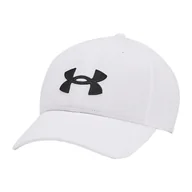 Czapki damskie - Czapka z daszkiem męska Under Armour Blitzing Adj biała 1376701 OS - miniaturka - grafika 1