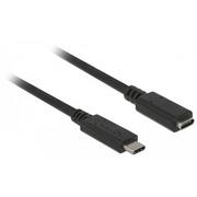 Kable USB - Delock PRZEDŁUŻACZ USB CM-CF 3.1 1.5M CZARNY - miniaturka - grafika 1