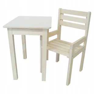 STOLIK 37/50 + KRZESEŁKO DLA JUNIORA PODŁOKIETNIK - Zestawy mebli dla dzieci - miniaturka - grafika 1