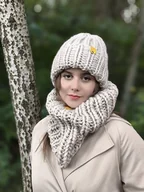 Czapki damskie - Wełniana czapka zimowa peruvian WOOLY jasny beż - miniaturka - grafika 1