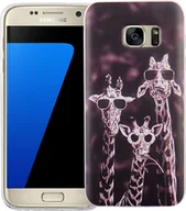 Etui i futerały do telefonów - Etui na telefon Samsung Galaxy S7 Cover Etui ochronne Motif Slim Silicone TPU 3 Giraffes - miniaturka - grafika 1