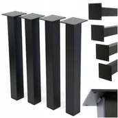 Meble modułowe i akcesoria - Nogi Do Stołu Stolika Biurka Loft 72cm Profil 8x8 Metalowe Czarne 4SZT - miniaturka - grafika 1