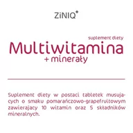 Witaminy i minerały - TITLIS SPÓŁKA Z OGRANICZONĄ ODPOWIEDZIALNOŚCIĄ ZINIQ Multiwitamina + minerały 20 tabletek musujących - miniaturka - grafika 1