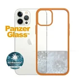 Etui i futerały do telefonów - PanzerGlass Obudowa dla telefonów komórkowych ClearCase Antibacterial na Apple iPhone 12/12 Pro 0283) Pomarańczowy - miniaturka - grafika 1