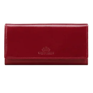 Damski portfel ze skóry naturalnej czerwony - Portfele Damski portfel ze skóry naturalnej czerwony - Portfele - miniaturka - grafika 1