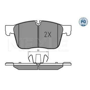 Klocki hamulcowe - komplet MEYLE 025 223 0218/PD - Klocki hamulcowe - miniaturka - grafika 1