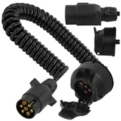 Akcesoria do przyczep i kamperów - Przedłużacz Spiralny Przewód Do Przyczepy 7-Pin 3M - miniaturka - grafika 1