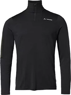 VAUDE Męski t-shirt Me Monviso Wool Halfzip Ls T-Shirt Tshirt, czarny, XXL, czarny, XXL - Koszulki męskie - miniaturka - grafika 1