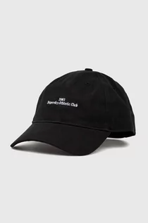 Czapki damskie - Superdry czapka z daszkiem bawełniana kolor czarny z aplikacją - grafika 1