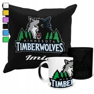 Gadżety dla niej i dla niego - ZESTAW KUBEK MAGICZNY + POSZEWKA Z PODUSZKĄ- NBA MINNESOTA WOLVES + IMIĘ - miniaturka - grafika 1