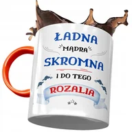 Kubki - Kubek Pomarańczowy Dla Rozalii Koleżanki Prezent z Nadrukiem ze Zdjęciem + Opakowanie na prezent (wzór 02) - miniaturka - grafika 1