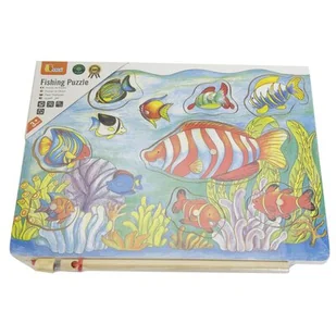 Viga Toys Łowienie Rybek Drewniana Gra Zręcznościowa Viga Toys Magnes - Układanki dla dzieci - miniaturka - grafika 1