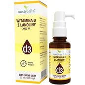 Witaminy i minerały - MEDVERITA Medverita Witamina D3 30 ml 600 kropli MV161 - miniaturka - grafika 1