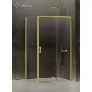 New Trendy D-0422A/D-0224B KABINA PRIME LIGHT GOLD PROSTOKĄTNA L 110x90x200 CZYSTE 6mm ACTIVE SHIELD - Kabiny prysznicowe - miniaturka - grafika 1