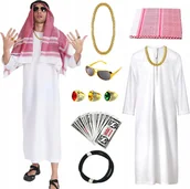 Stroje karnawałowe - Kostium Szejka Arabskiego Zestaw Dla Dorosłych Strój Na Bal Karnawał Xxl - miniaturka - grafika 1