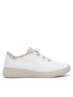 Półbuty damskie - Rieker Półbuty 50960-80 Biały - miniaturka - grafika 1