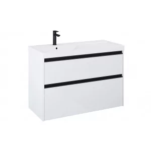 ROCA A852058806 Zestaw meblowy unik GAP PRO 100 cm, wersja lewa Biały połysk - Szafki łazienkowe - miniaturka - grafika 1