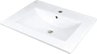 Umywalki - Deante Umywalka ceramiczna Tubo biały CTU_646M wpuszczana z miejscem na bat - miniaturka - grafika 1