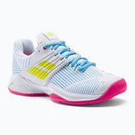 Buty sportowe damskie - Buty do tenisa damskie Babolat 22 Propulse Fury Clay white/sulphur spring - miniaturka - grafika 1