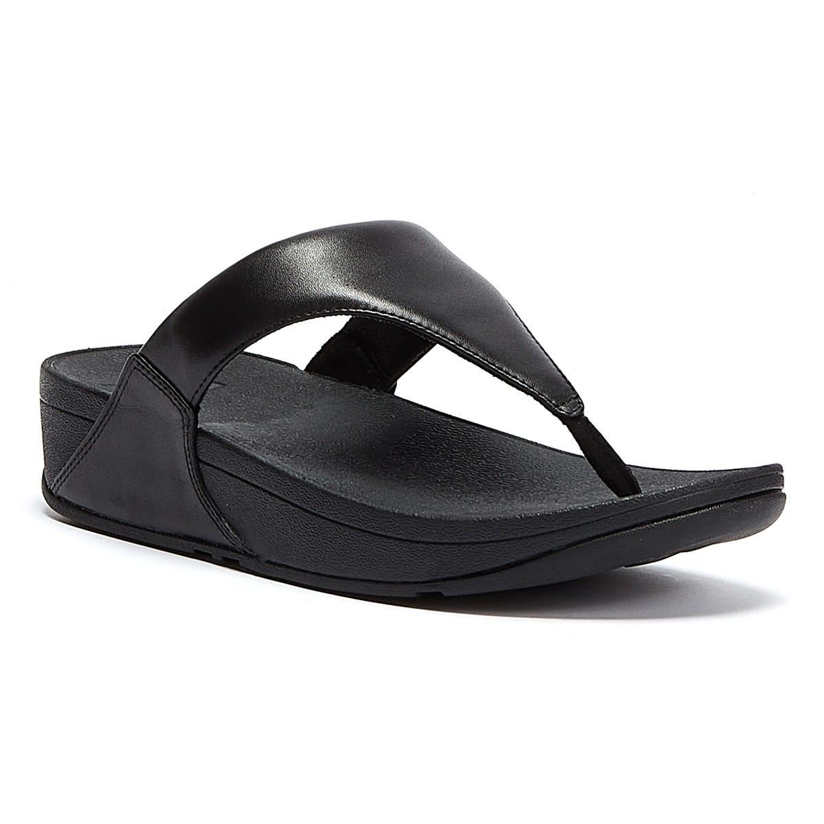 Fitflop klapki damskie / separatory palców czarna gładka skóra rozmiar: 3½