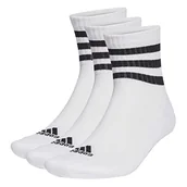 Rajstopy - adidas, Set Di 3 Paia Di Calzini Al Ginocchio 3-Stripes Sportswear, Rajstopy, Biały Czarny, L, Wielbiciel Unisex - miniaturka - grafika 1