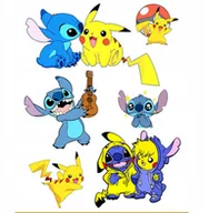 Zabawki kreatywne - Tatuaże Lilo i Stitch i Pokemon - Zestaw Tatuaży Dla Dzieci nr. 53 - miniaturka - grafika 1
