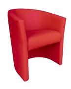 Fotele - ATOS Fotel CLUB Eco skóra D15 czerwony - miniaturka - grafika 1