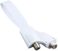 Złącza, przejściówki, adaptery - Adapter antenowy DPM przewód typu F ultra slim 20 cm biały (5903332589937) - miniaturka - grafika 1