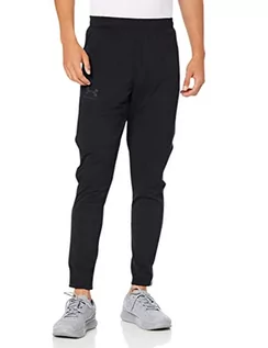 Spodenki męskie - Under Armour Męskie spodnie Pique Track Pants, czarny (001)/czarny, XL - grafika 1