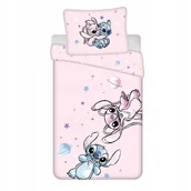 Pościel dla dzieci - Lilo i Stitch Pościel Dziecięca 140x200 70x90 Bajkowy Kosmiczny Wzór - miniaturka - grafika 1