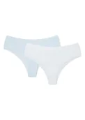 Majtki damskie - Majtki brazyliany Pie-Pie 2-pak Esotiq niebieski, biały L - miniaturka - grafika 1