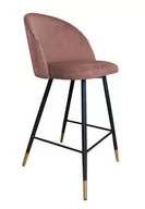 Taborety i hokery - Hoker krzesło barowe Colin podstawa czarna/złota  MG58 - miniaturka - grafika 1