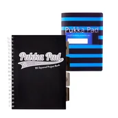 Zeszyty szkolne - Zestaw kołozeszyt w kartkę B5 100k z przekładkami czarny Pukka Pads + Zeszyt Flex Pad B5 niebieski - miniaturka - grafika 1