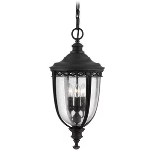 Elstead Lighting English Bridle 3Lt Large Chain Lantern Black FE/EB8/L BLK Lampa wisząca ogrodowa IP23 stylowa FE/EB8/L BLK) - Lampy ogrodowe - miniaturka - grafika 1