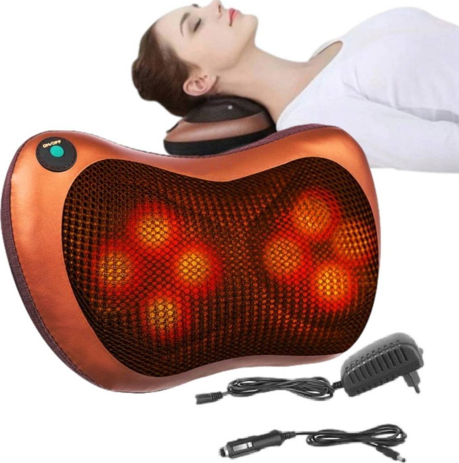 Masażer PrzydaSie Poduszka Masażer Shiatsu Masująca Kark Ciało Plecy