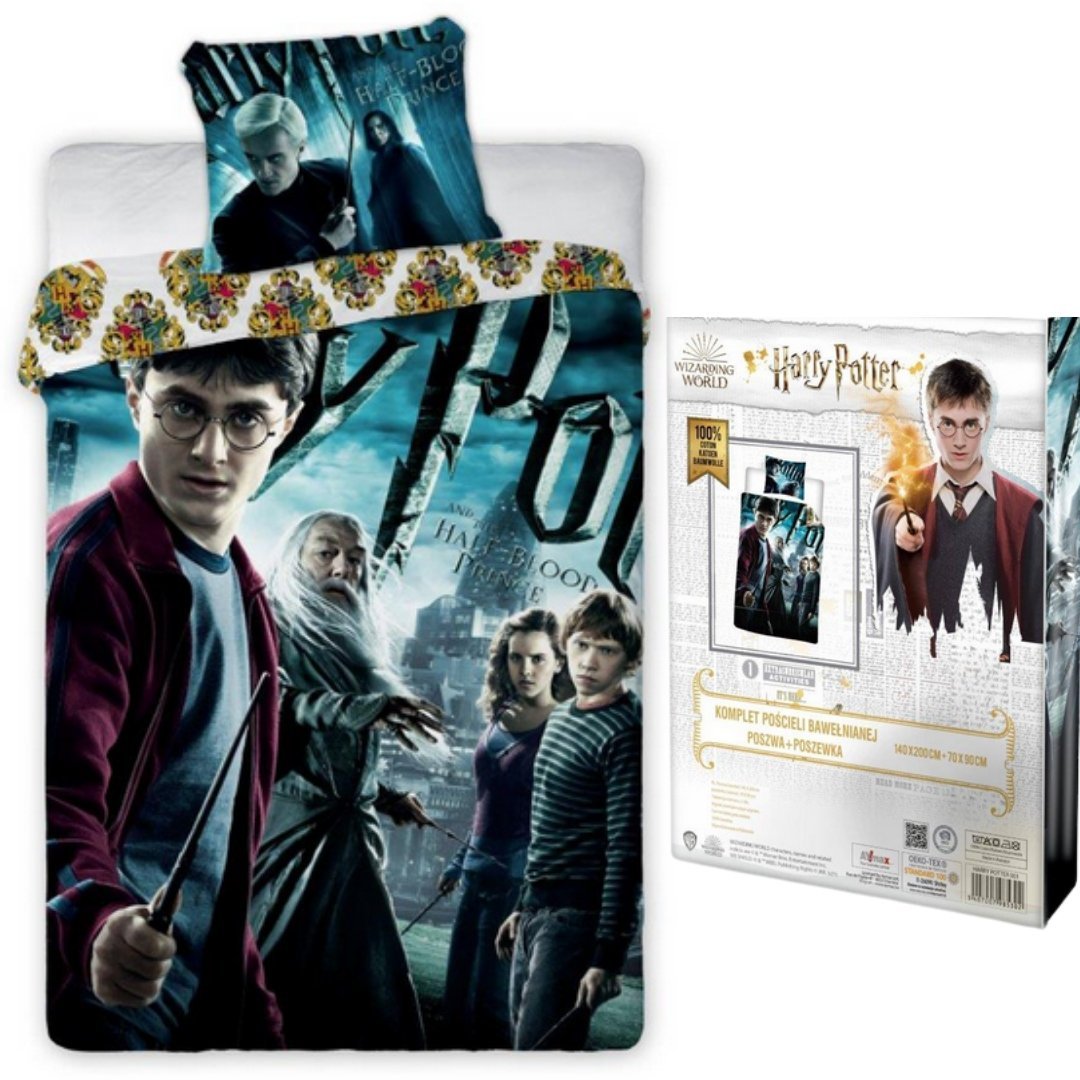 Harry Potter pościel 140x200 70x90 bawełniana kolorowa licencyjna