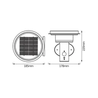 Lampy ogrodowe - OSRAM Kinkiet LED ENDURA STYLE SOLAR DOUBLE CIRCLE czarny DOUBLE, możliwość ściemniania, czarny, stal szlachetna, nowoczesny - miniaturka - grafika 1